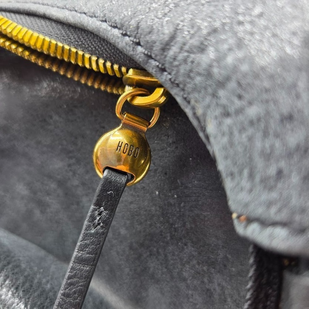 NEW HOBO Leather "ASTRID" Shoulder Bag Handbag NWOT Purse Travel Dark Slate Blue - Picture 2 of 12
